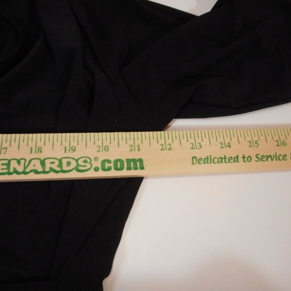 NWT Lane Bryant Womens Size 14/16 Black Top Surplice Deep V-neck 3/4 Sleeve - Picture 5 of 11